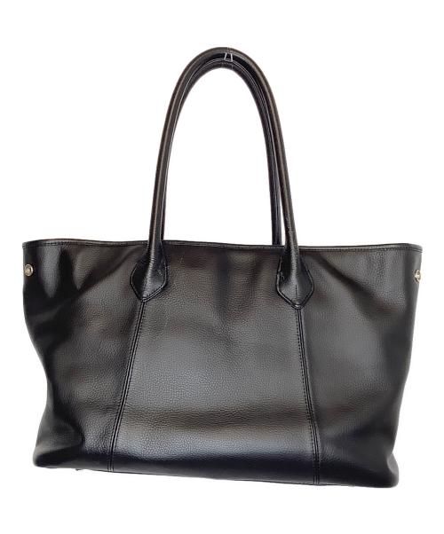 BARNEYS NEWYORK（バーニーズ・ニューヨーク）BARNEYS NEWYORK (バーニーズ・ニューヨーク) レザートートバッグ ブラックの古着・服飾アイテム