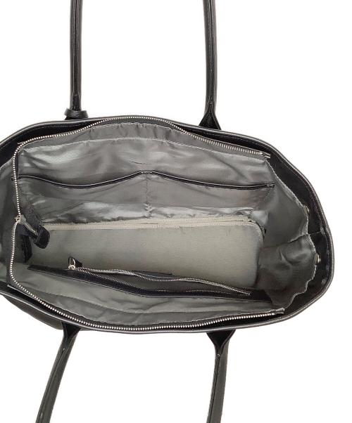 BARNEYS NEWYORK（バーニーズ・ニューヨーク）BARNEYS NEWYORK (バーニーズ・ニューヨーク) レザートートバッグ ブラックの古着・服飾アイテム