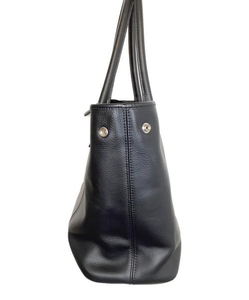 BARNEYS NEWYORK（バーニーズ・ニューヨーク）BARNEYS NEWYORK (バーニーズ・ニューヨーク) レザートートバッグ ブラックの古着・服飾アイテム