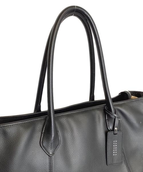BARNEYS NEWYORK（バーニーズ・ニューヨーク）BARNEYS NEWYORK (バーニーズ・ニューヨーク) レザートートバッグ ブラックの古着・服飾アイテム