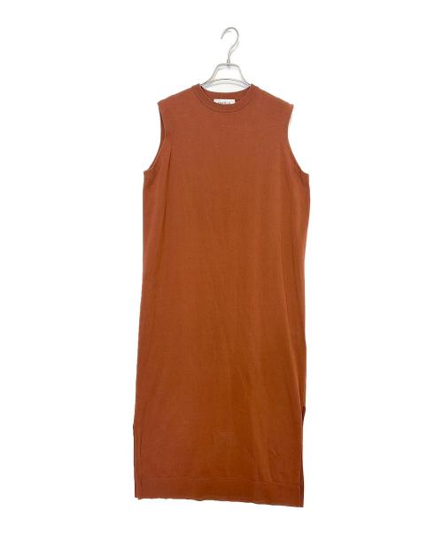 ENFOLD（エンフォルド）ENFOLD (エンフォルド) ノースリーブワンピース ブラウン サイズ:Mの古着・服飾アイテム