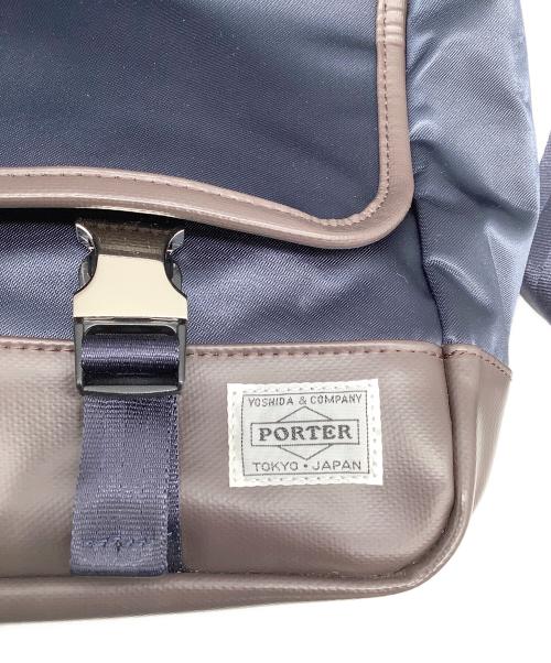 PORTER（ポーター）PORTER (ポーター) ショルダーバッグ ネイビー×ブラウンの古着・服飾アイテム