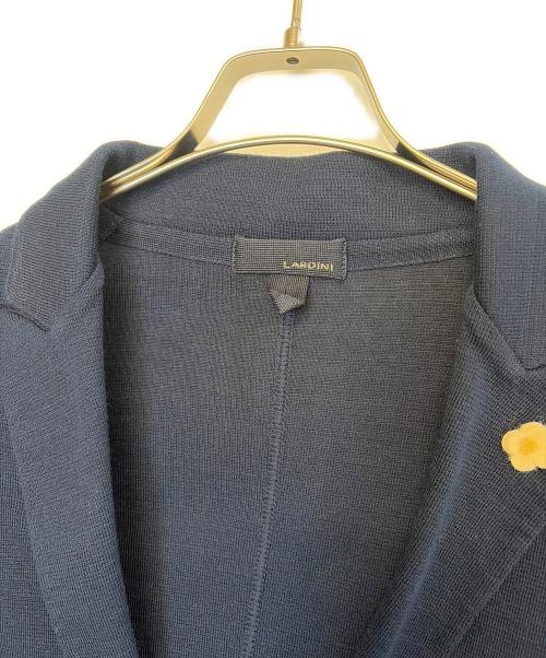LARDINI（ラルディーニ）LARDINI (ラルディーニ) ニットテーラードジャケット ネイビー サイズ:Lの古着・服飾アイテム