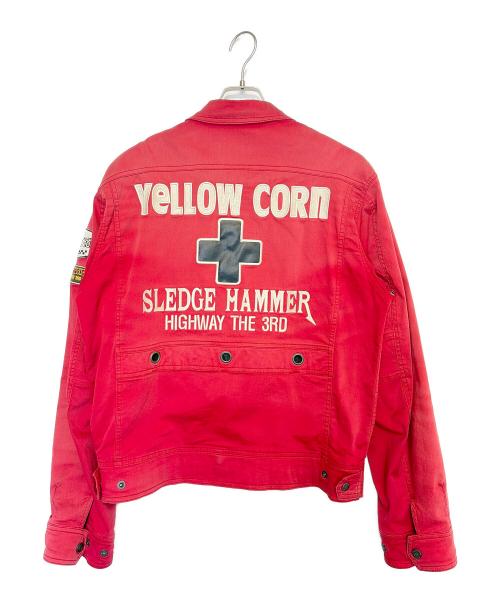 YELLOW CORN（イエローコーン）YeLLOW CORN (イエローコーン) ジップジャケット レッド サイズ:LLの古着・服飾アイテム