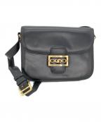 CELINEセリーヌ）の古着「ホースビットショルダーバッグ」｜ブラック