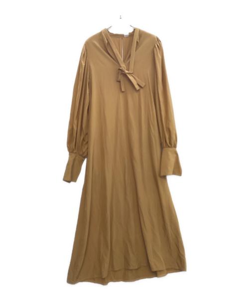 ELIN（エリン）ELIN (エリン) 長袖ワンピース ライトブラウン サイズ:36の古着・服飾アイテム