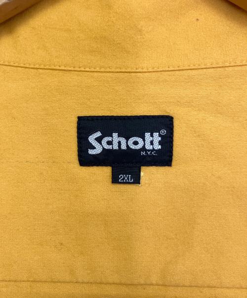Schott（ショット）Schott (ショット) オープンカラーシャツ イエロー サイズ:2XLの古着・服飾アイテム