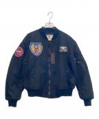 AERO EQUIOMENTエアロ エクイップメント）の古着「MA-1ジャケット」｜ブラック