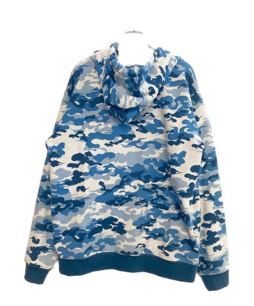 SUPPLIER（サプライヤー）SUPPLIER (サプライヤー) ジップパーカー ブルー×ホワイト サイズ:Mの古着・服飾アイテム