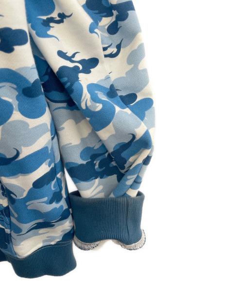 SUPPLIER（サプライヤー）SUPPLIER (サプライヤー) ジップパーカー ブルー×ホワイト サイズ:Mの古着・服飾アイテム