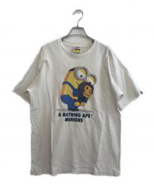BAPE BY A BATHING APE×ミニオンズ（ベイプバイアベイシングエイプ×ミニオンズ）の古着「半袖カットソー」｜ホワイト