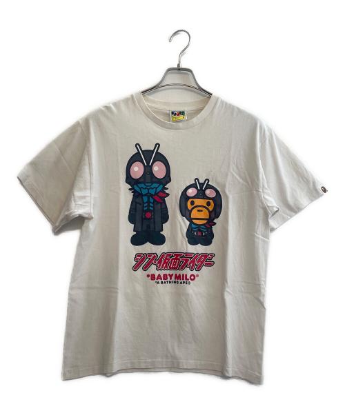BAPE BY A BATHING APE（ベイプバイアベイシングエイプ）BAPE BY A BATHING APE (ベイプバイアベイシングエイプ) シン仮面ライダー (シンカメンライダー) 半袖カットソー ホワイト サイズ:Lの古着・服飾アイテム
