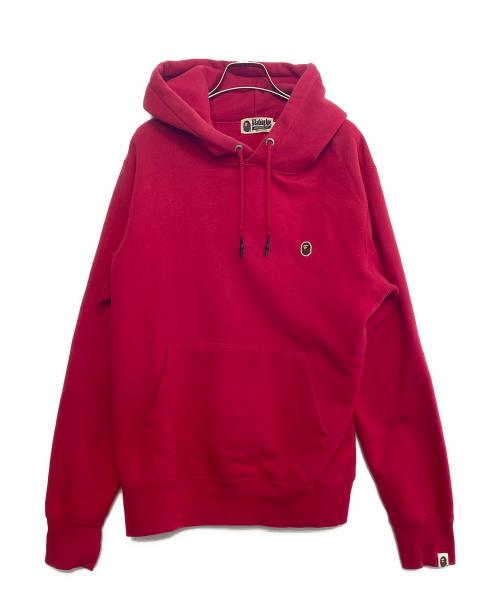 A BATHING APE（ア ベイシング エイプ）A BATHING APE (ア ベイシング エイプ) プルオーバーパーカー レッド サイズ:Lの古着・服飾アイテム