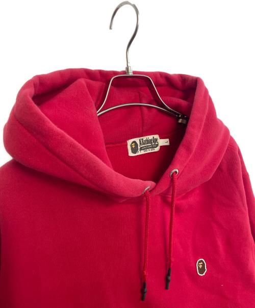 A BATHING APE（ア ベイシング エイプ）A BATHING APE (ア ベイシング エイプ) プルオーバーパーカー レッド サイズ:Lの古着・服飾アイテム