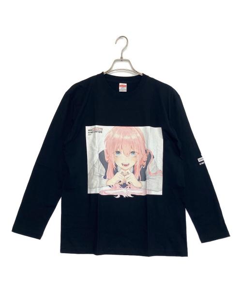 ロングTシャツ（ロングティーシャツ）ロングTシャツ (ロングティーシャツ) 可愛いだけじゃない式守さんロングTシャツ ブラック サイズ:L 未使用品の古着・服飾アイテム