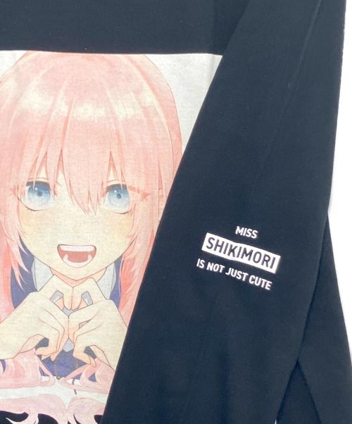 ロングTシャツ（ロングティーシャツ）ロングTシャツ (ロングティーシャツ) 可愛いだけじゃない式守さんロングTシャツ ブラック サイズ:L 未使用品の古着・服飾アイテム