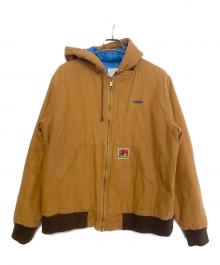 X-LARGE（エクストララージ）の古着「ジップアップジャケット」｜ベージュ×ブルー