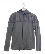 BURBERRY BLACK LABELバーバリーブラックレーベル）の古着「ジップパーカー」｜グレー×ブラック