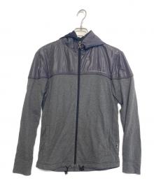 BURBERRY BLACK LABEL（バーバリーブラックレーベル）の古着「ジップパーカー」｜グレー×ブラック