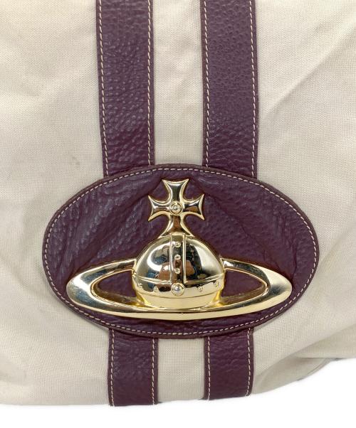 Vivienne Westwood（ヴィヴィアンウエストウッド）Vivienne Westwood (ヴィヴィアンウエストウッド) キャンバスショルダーバッグ ベージュの古着・服飾アイテム