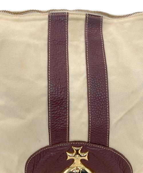 Vivienne Westwood（ヴィヴィアンウエストウッド）Vivienne Westwood (ヴィヴィアンウエストウッド) キャンバスショルダーバッグ ベージュの古着・服飾アイテム