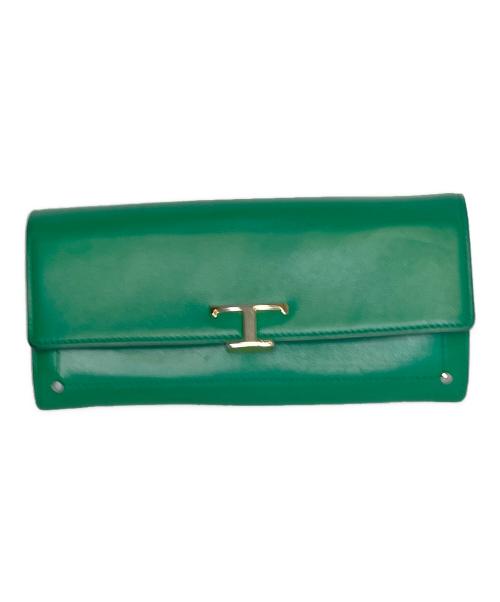 TOD'S（トッズ）TOD'S (トッズ) 長財布 グリーンの古着・服飾アイテム