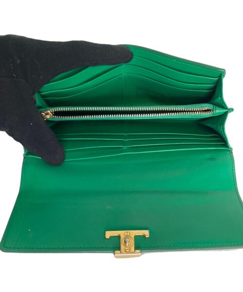 TOD'S（トッズ）TOD'S (トッズ) 長財布 グリーンの古着・服飾アイテム