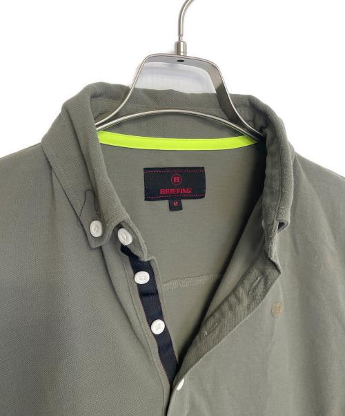 BRIEFING（ブリーフィング）BRIEFING (ブリーフィング) 長袖ポロシャツ オリーブ サイズ:Mの古着・服飾アイテム