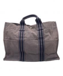 HERMES（エルメス）の古着「ハンドバッグ」｜グレー×ブラック