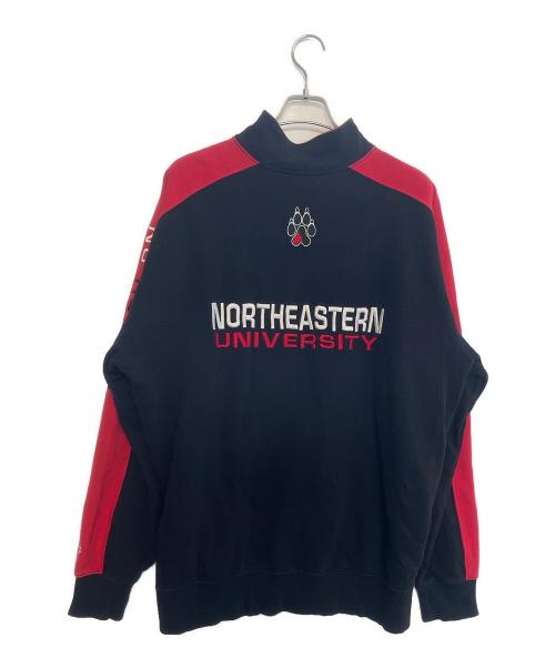 Champion（チャンピオン）Champion (チャンピオン) NU HUSKIES ハーフジップスウェット ブラック×レッド サイズ:XXLの古着・服飾アイテム