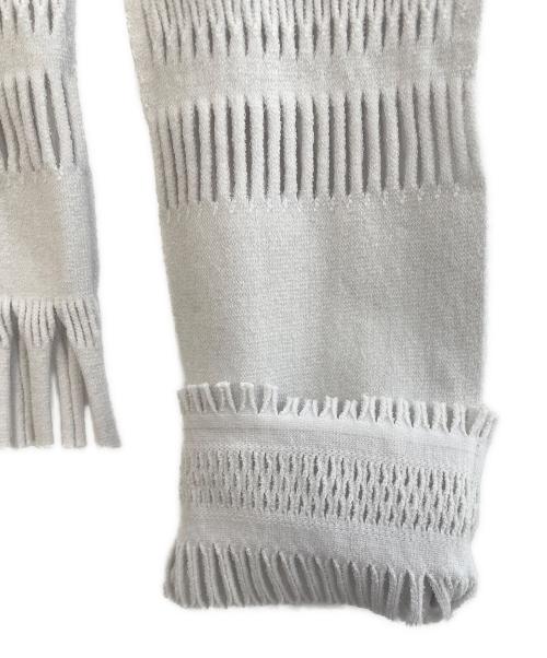 ISSEY MIYAKE（イッセイミヤケ）ISSEY MIYAKE (イッセイミヤケ) フリンジカットソー ライトグレー サイズ:2の古着・服飾アイテム