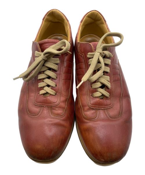 BURBERRY（バーバリー）BURBERRY (バーバリー) レザースニーカー ブラウン サイズ:27の古着・服飾アイテム