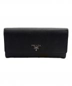 PRADAプラダ）の古着「長財布」｜ブラック