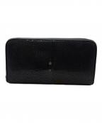 財布サイフ）の古着「ラウンドファスナー財布」｜ブラック