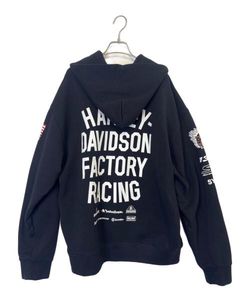 HARLEY-DAVIDSON（ハーレーダビッドソン）HARLEY-DAVIDSON (ハーレーダビッドソン) パーカー ブラック サイズ:ＸＬの古着・服飾アイテム