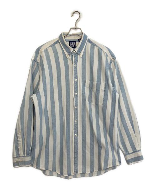 GAP（ギャップ）GAP (ギャップ) 長袖シャツ ブルー×ホワイト サイズ:Lの古着・服飾アイテム