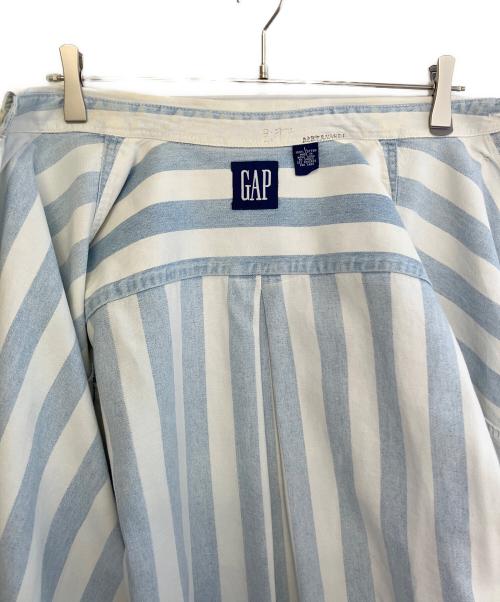 GAP（ギャップ）GAP (ギャップ) 長袖シャツ ブルー×ホワイト サイズ:Lの古着・服飾アイテム