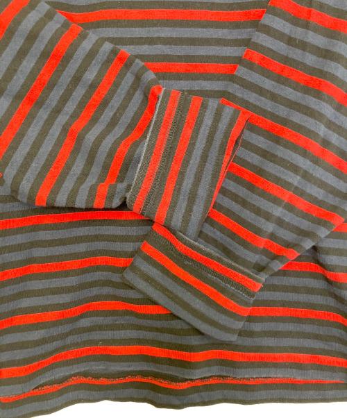 DIZZY&MILKY Hysteric Glamour（ヒステリックグラマー）DIZZY&MILKY Hysteric Glamour (ヒステリックグラマー) 長袖カットソー グレー×レッド サイズ:Lの古着・服飾アイテム