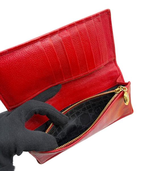 Christian Dior（クリスチャン ディオール）Christian Dior (クリスチャン ディオール) 札入れ レッドの古着・服飾アイテム