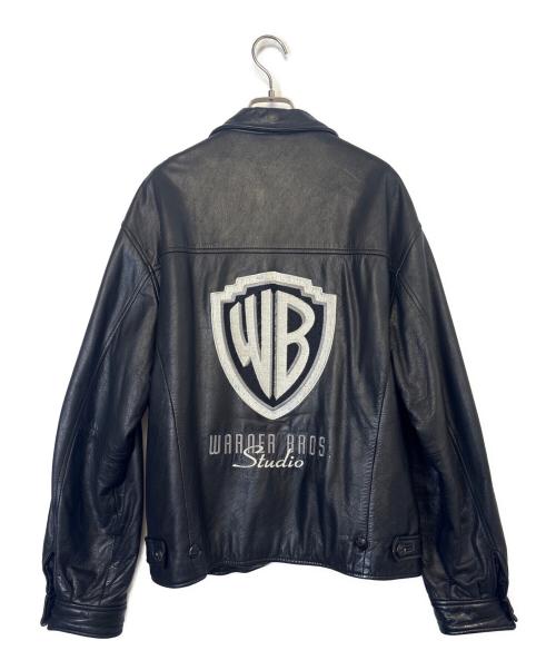 WARNER BROS（ワーナーブラザース）WARNER BROS (ワーナーブラザース) レザージャケット ブラック サイズ:Ｍの古着・服飾アイテム
