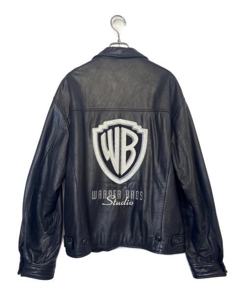 WARNER BROS（ワーナーブラザース）WARNER BROS (ワーナーブラザース) レザージャケット ブラック サイズ:Ｍの古着・服飾アイテム