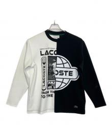 LACOSTE（ラコステ）の古着「長袖カットソー」｜ブラック×ホワイト