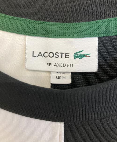 LACOSTE（ラコステ）LACOSTE (ラコステ) 長袖カットソー ブラック×ホワイト サイズ:US Mの古着・服飾アイテム