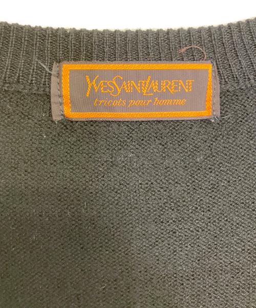 Yves Saint Laurent（イヴサンローラン）Yves Saint Laurent (イヴサンローラン) 厚手カーディガン ブラック サイズ:Mの古着・服飾アイテム