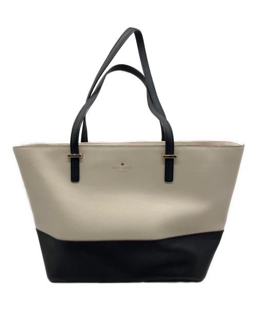 Kate Spade（ケイトスペード）Kate Spade (ケイトスペード) トートバッグ オフホワイト×ブラックの古着・服飾アイテム