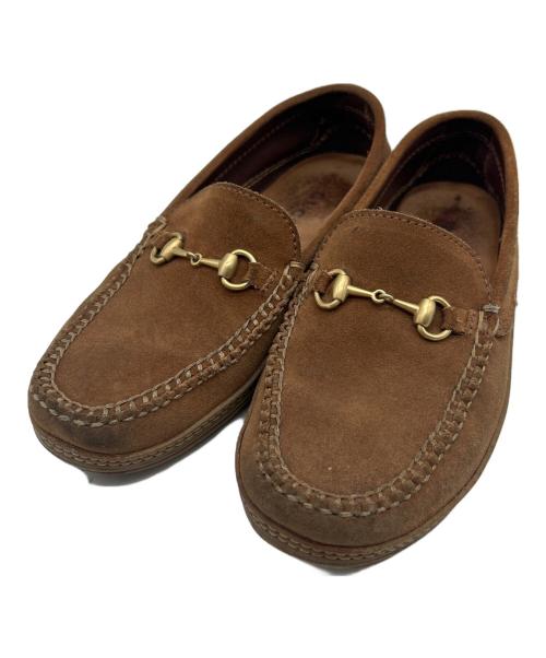 GUCCI（グッチ）GUCCI (グッチ) ビットローファー ブラウン サイズ:Mの古着・服飾アイテム