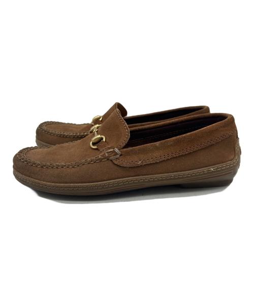 GUCCI（グッチ）GUCCI (グッチ) ビットローファー ブラウン サイズ:Mの古着・服飾アイテム