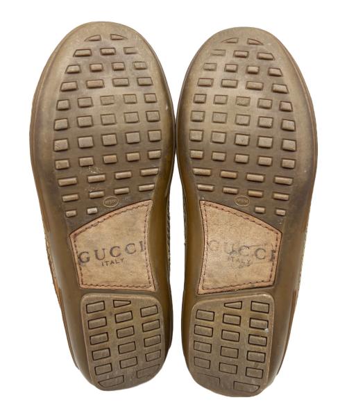 GUCCI（グッチ）GUCCI (グッチ) ビットローファー ブラウン サイズ:Mの古着・服飾アイテム