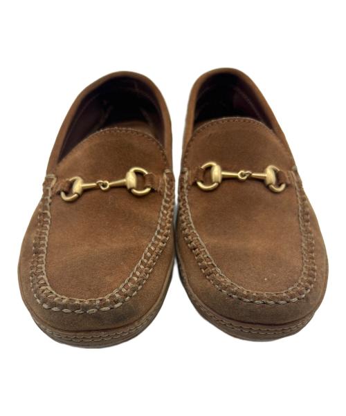 GUCCI（グッチ）GUCCI (グッチ) ビットローファー ブラウン サイズ:Mの古着・服飾アイテム