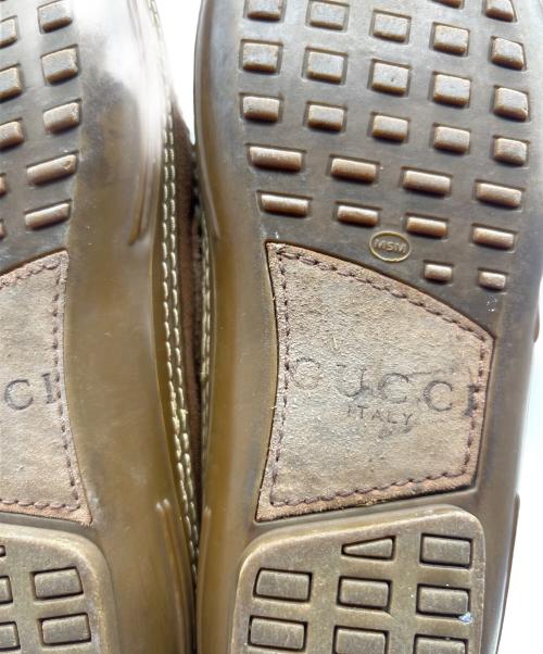 GUCCI（グッチ）GUCCI (グッチ) ビットローファー ブラウン サイズ:Mの古着・服飾アイテム